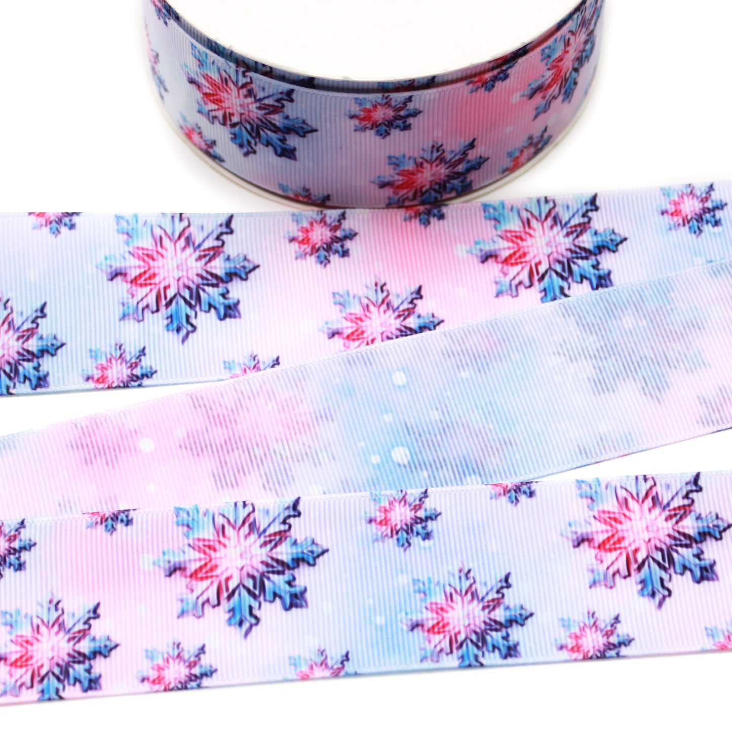 Wintery Snowflakes Grosgrain Ribbon