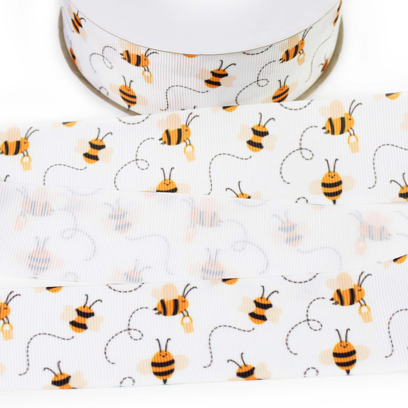Buzzing Bees Grosgrain Ribbon