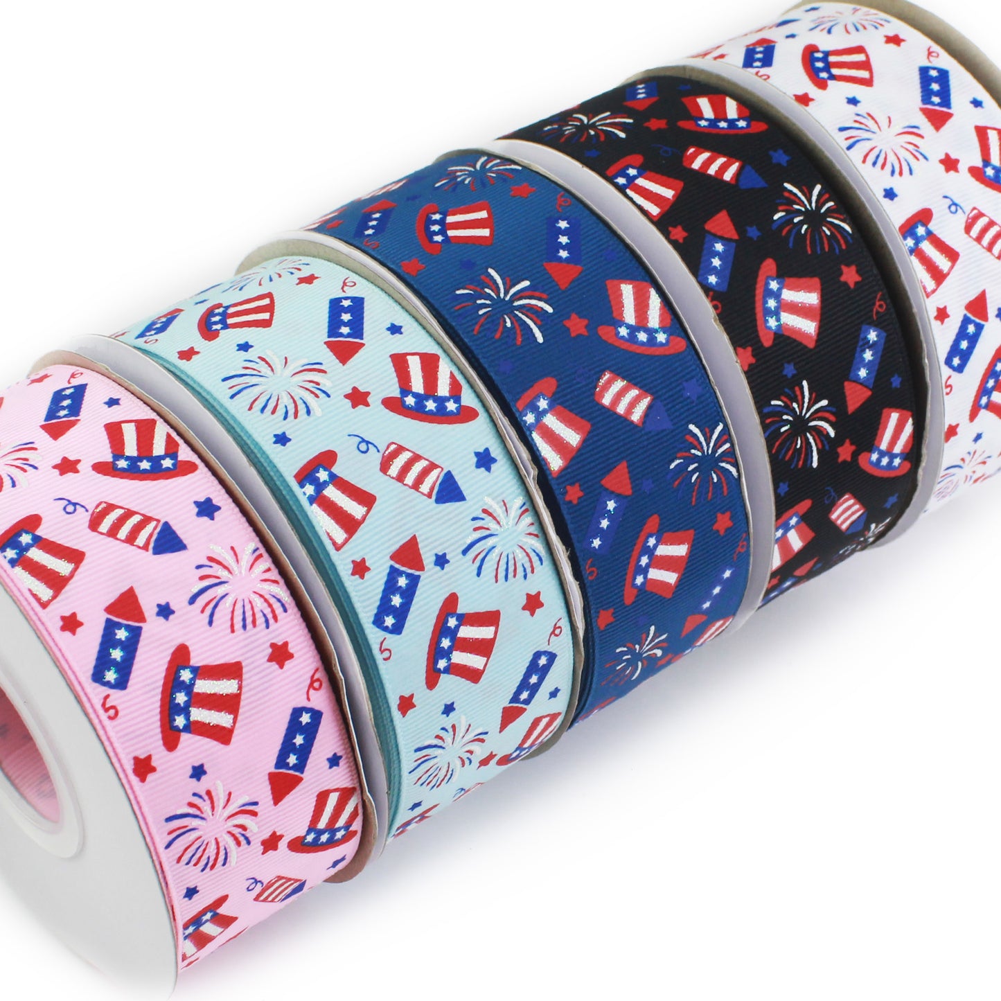 Happy 4th of July Grosgrain Ribbon