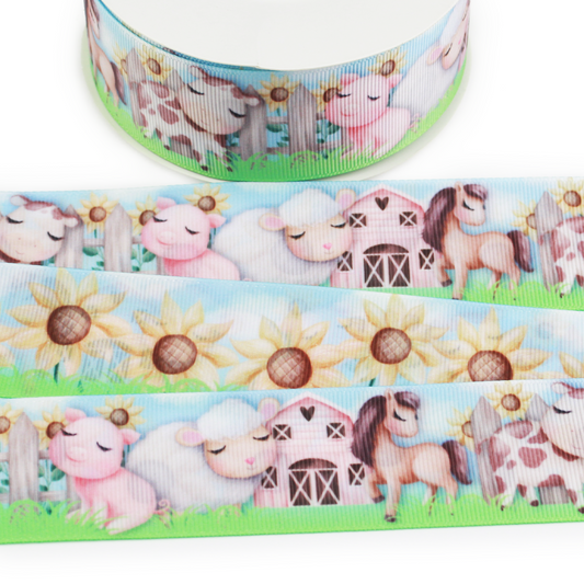 Farm Animals Grosgrain Ribbon