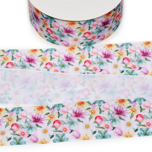 Spring Floral Grosgrain Ribbon