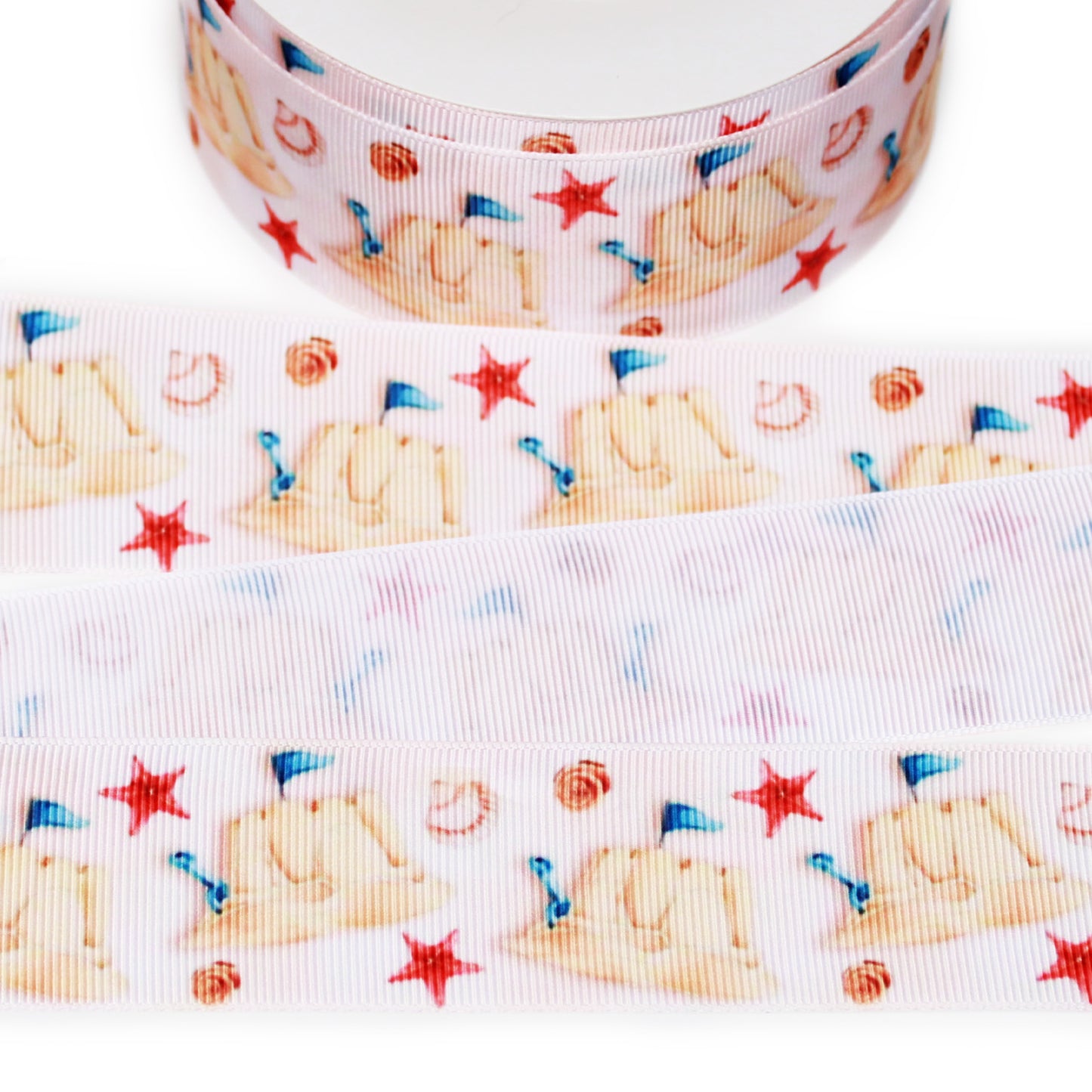 Sand Castles Grosgrain Ribbon