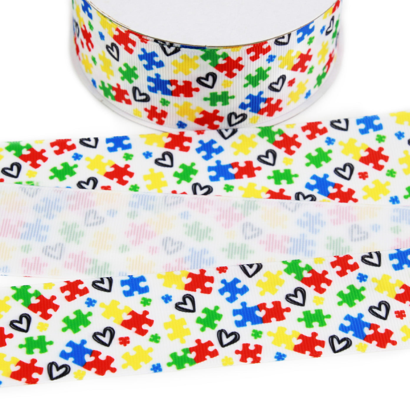 Autism Awareness Grosgrain Ribbon