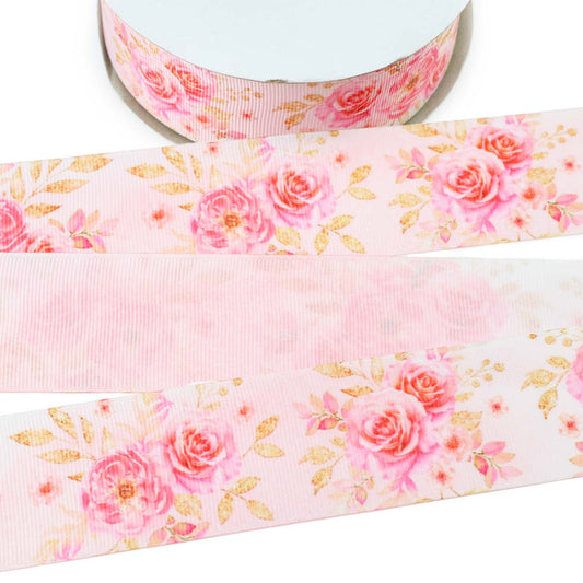 Blush Roses Grosgrain Ribbon