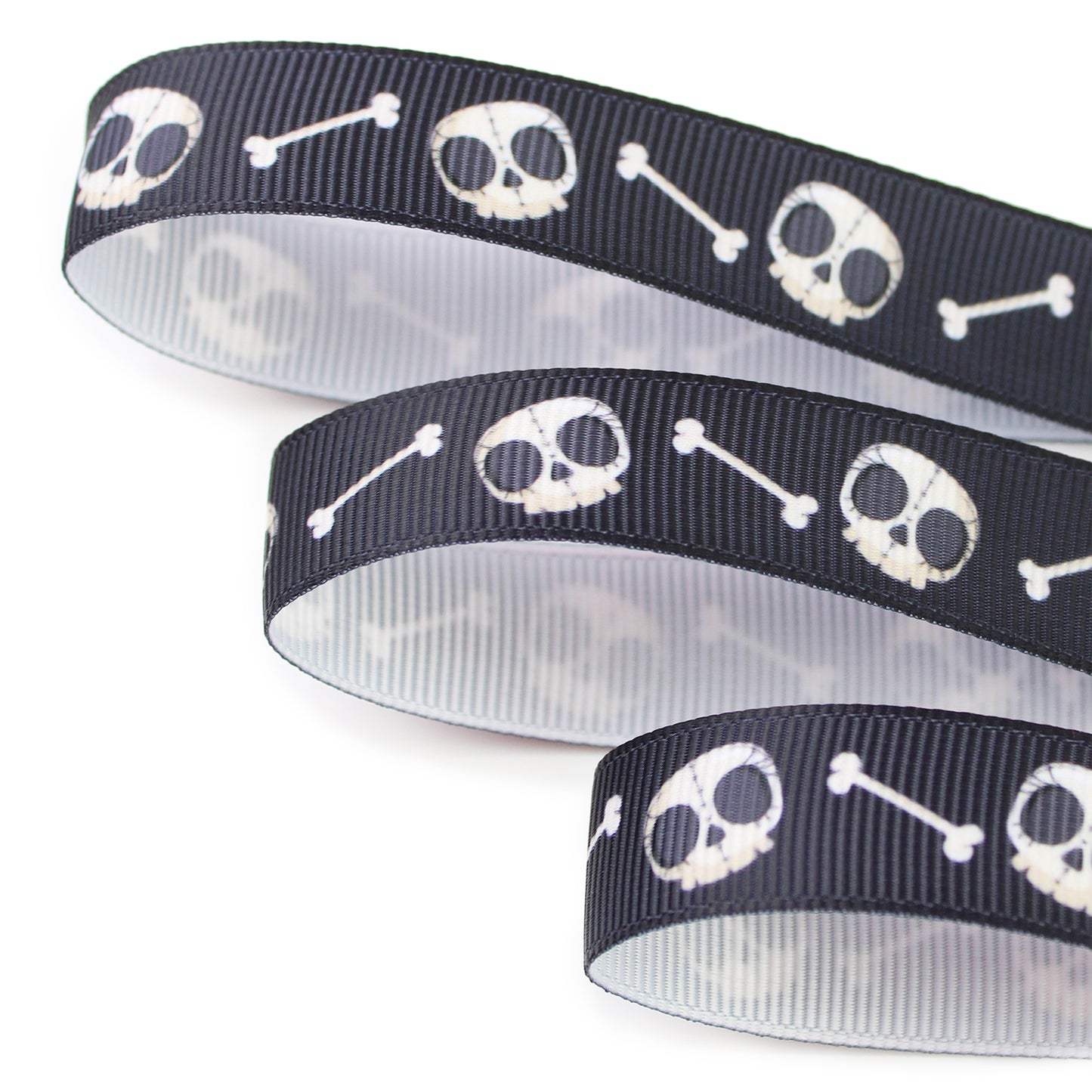 Skulls And Bones Grosgrain Ribbon