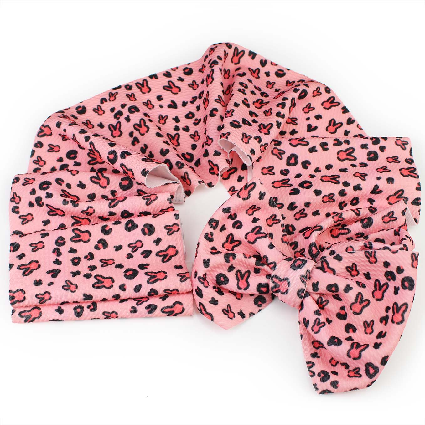 Pink Cheetah Bunny Bullet Fabric