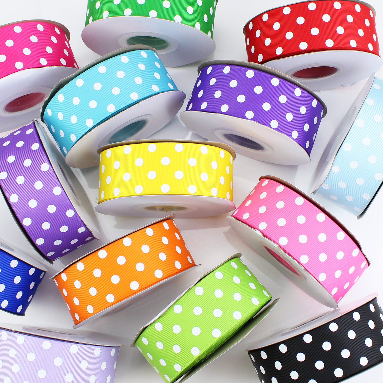 Polka Dots Grosgrain Ribbon