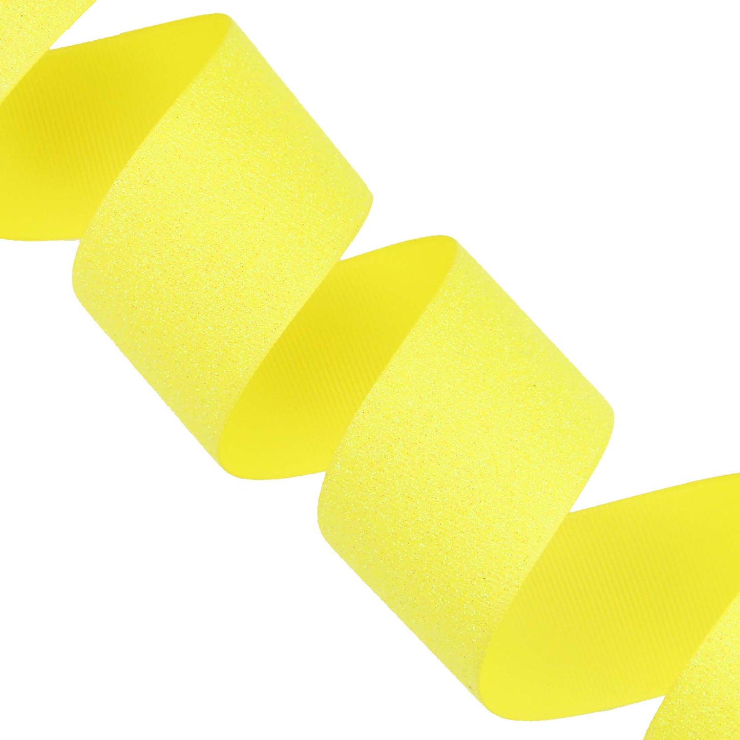 Lemon Soft Glitter Grosgrain Ribbon