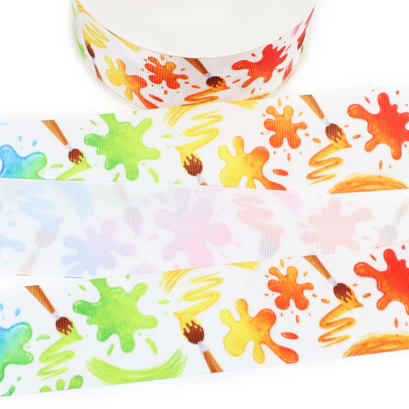 Paint Splatter Grosgrain Ribbon