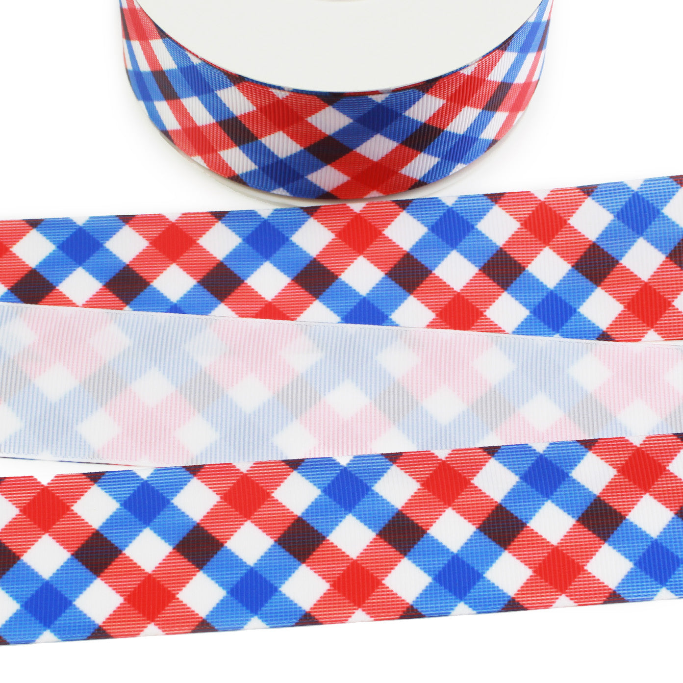 Patriotic Plaid Grosgrain Ribbon