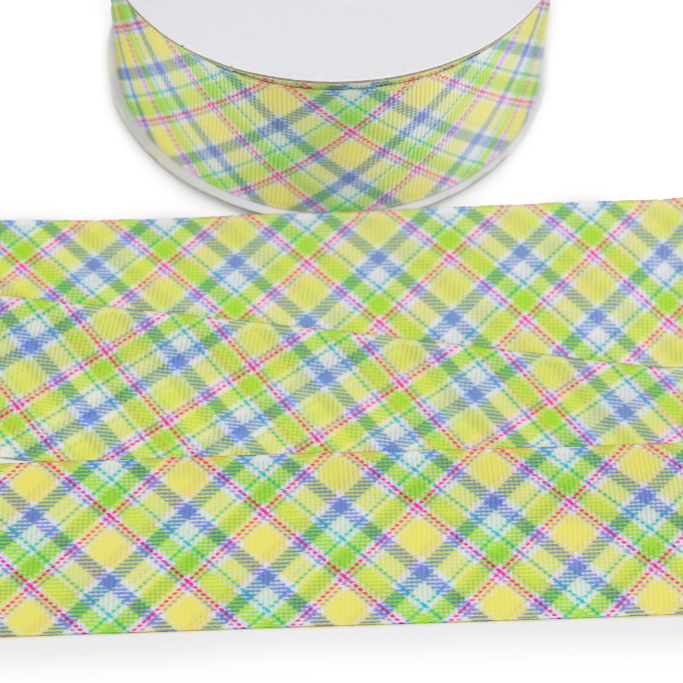 Spring Plaid Grosgrain Ribbon