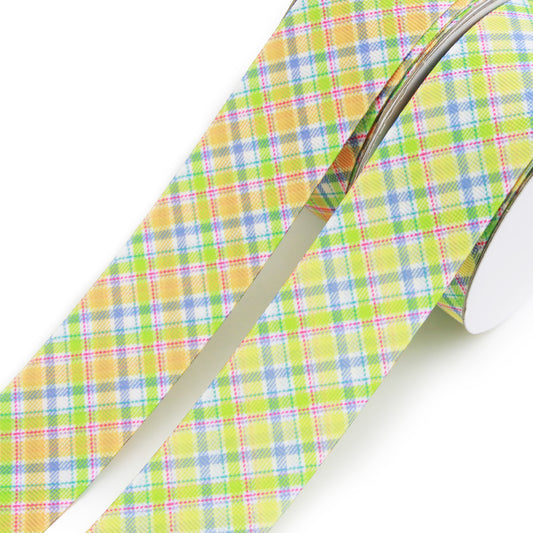 Spring Plaid Grosgrain Ribbon