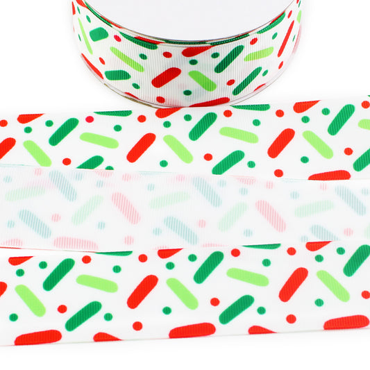 Christmas Sprinkles Grosgrain Ribbon