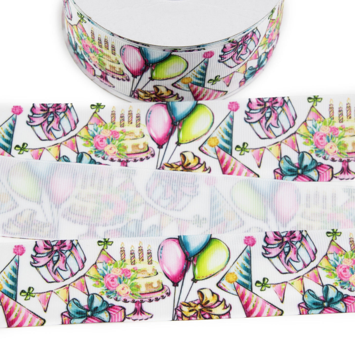 Happy Birthday Grosgrain Ribbon