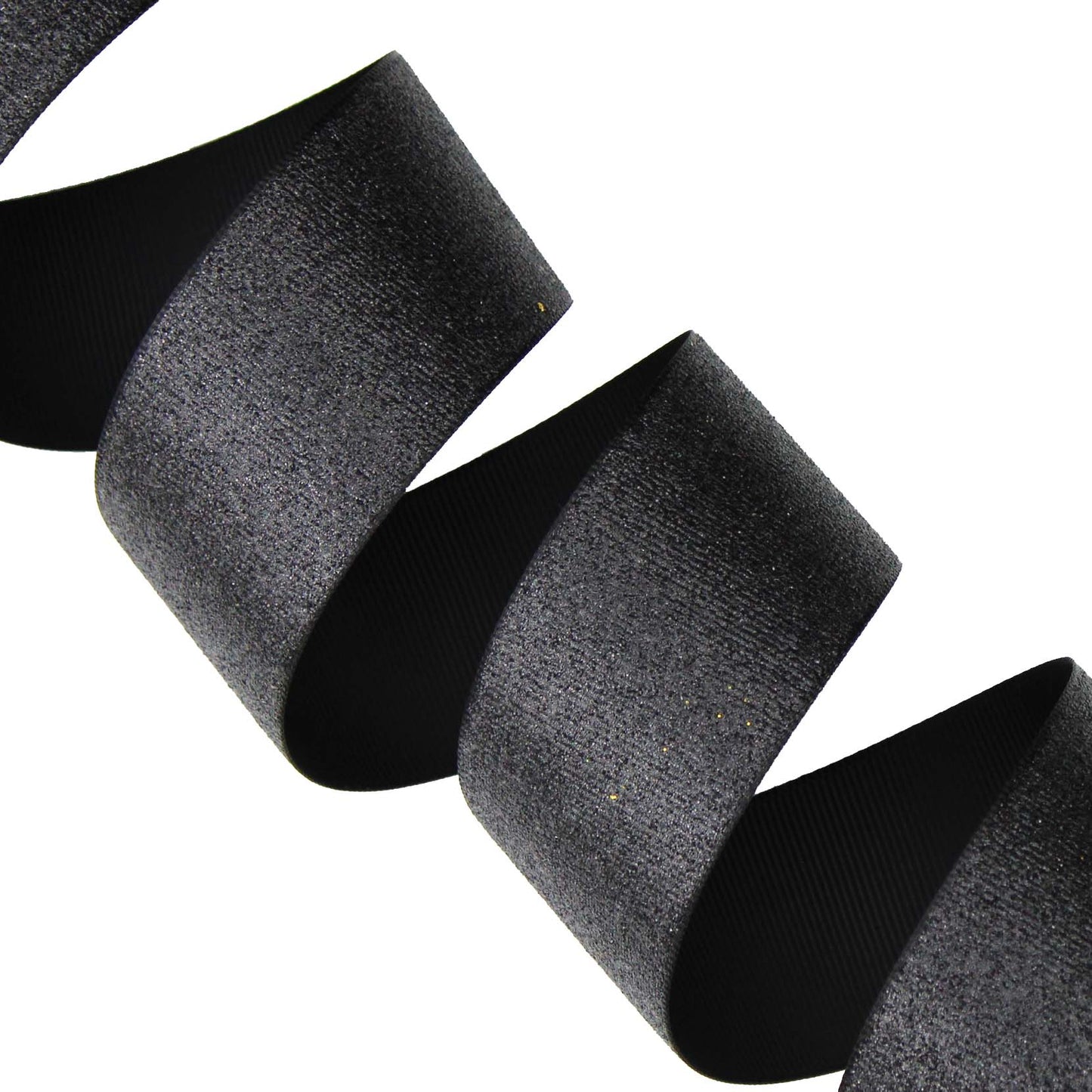 Black Soft Glitter Grosgrain Ribbon