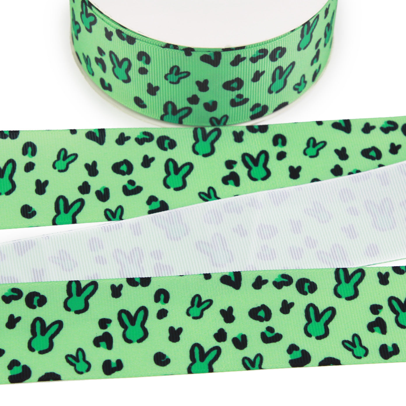 Easter Bunny Leopard Grosgrain Ribbon