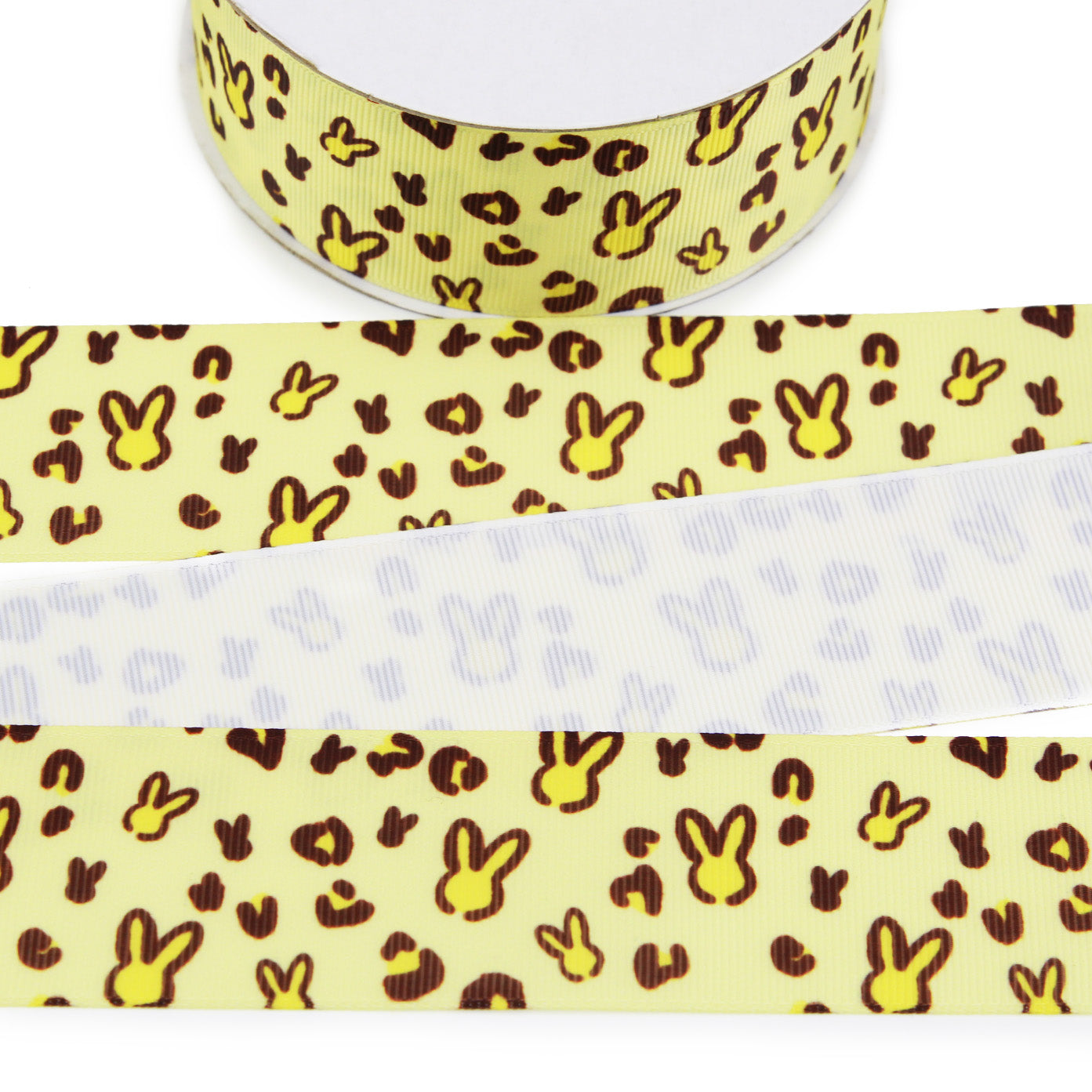 Easter Bunny Leopard Grosgrain Ribbon