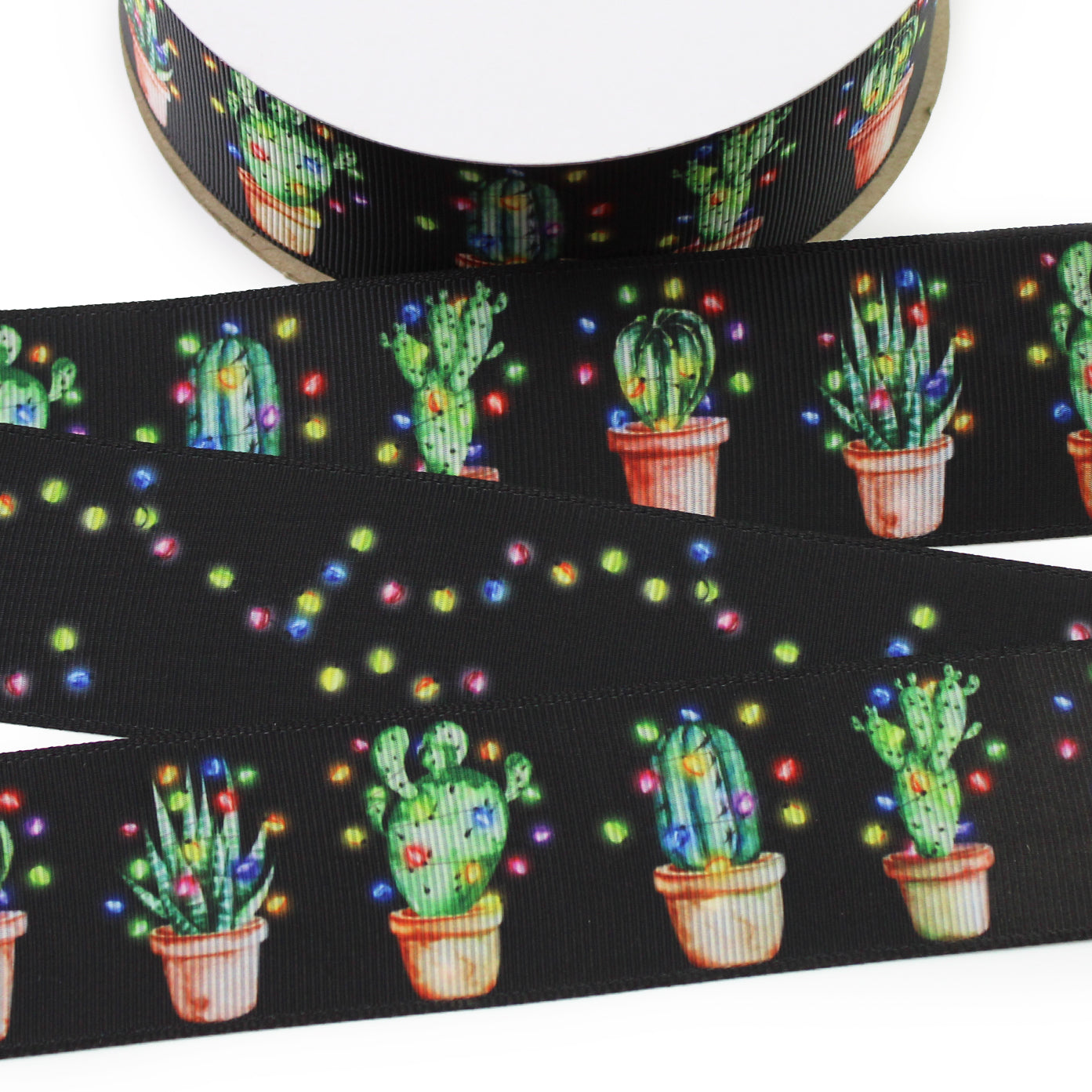 Christmas Cactus Grosgrain Ribbon