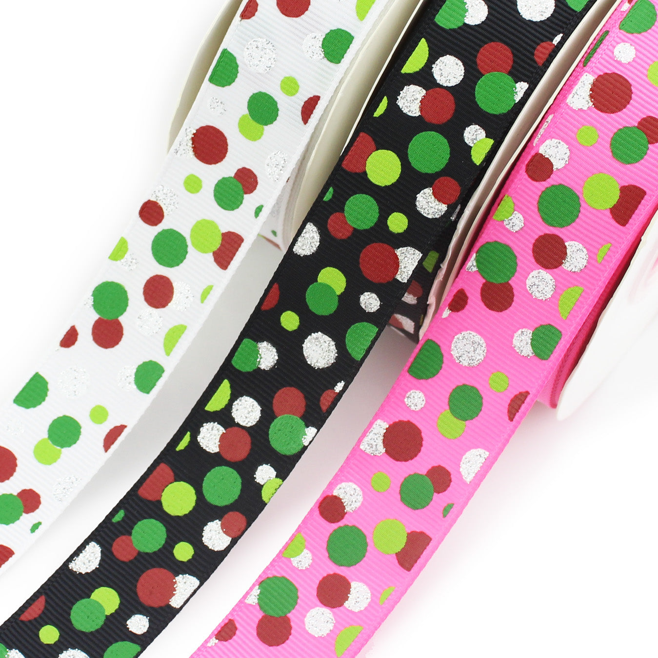 Christmas Confetti Dots Grosgrain Ribbon