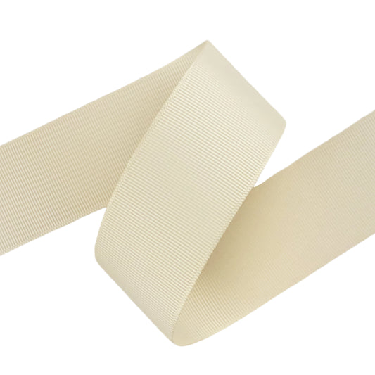 Cream Grosgrain Ribbon