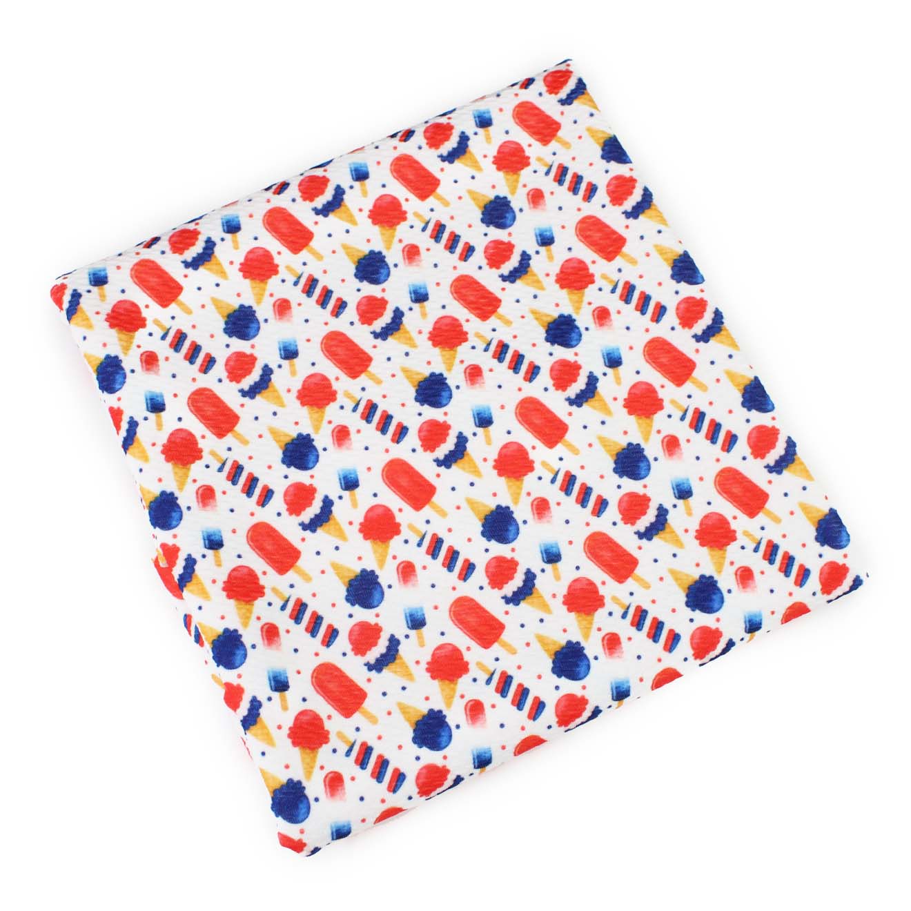 Red, White and Blue Ice Cream Bullet Fabric