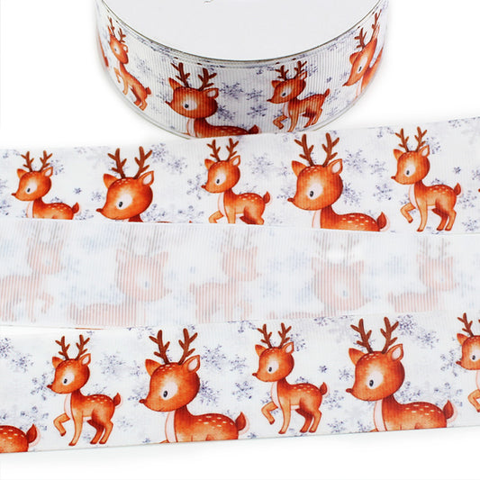 Winter Deer Grosgrain Ribbon