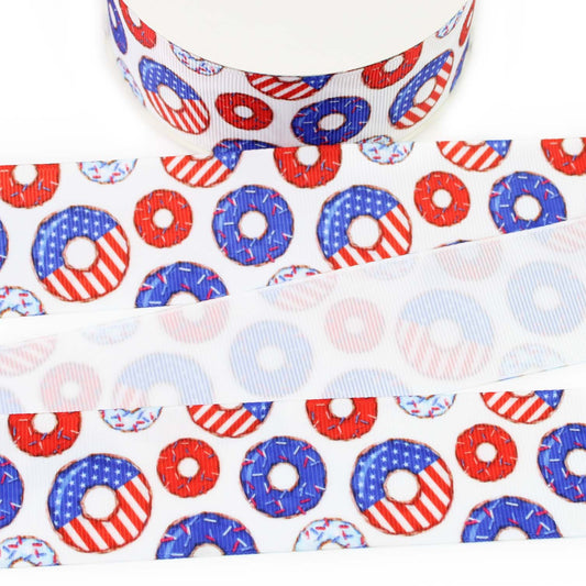 4th of July Donuts Grosgrain Ribbon