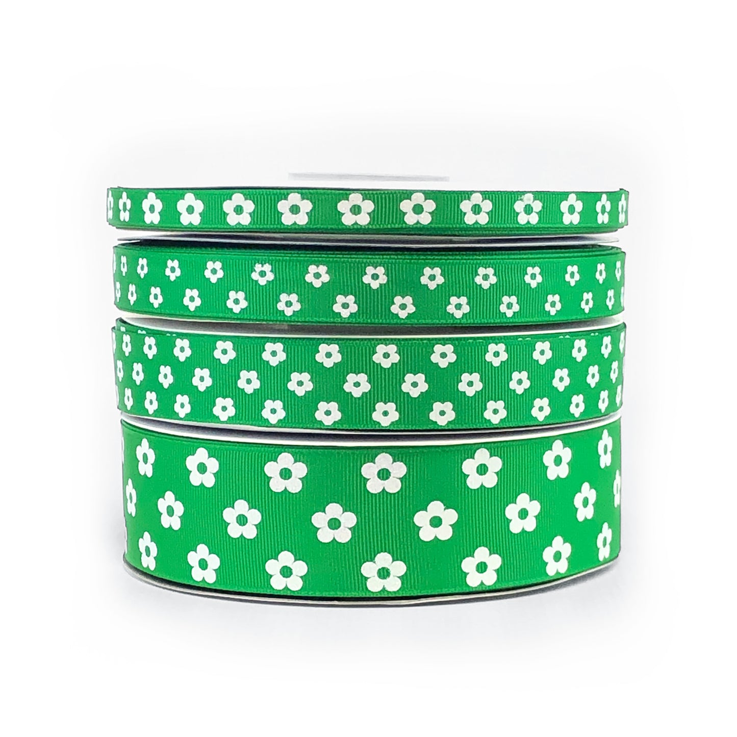 Flower on Emerald Grosgrain Ribbon