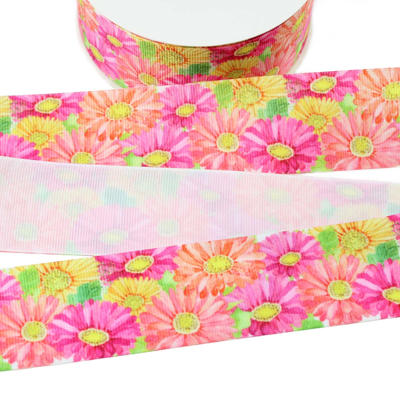 Colorful Daisies Grosgrain Ribbon