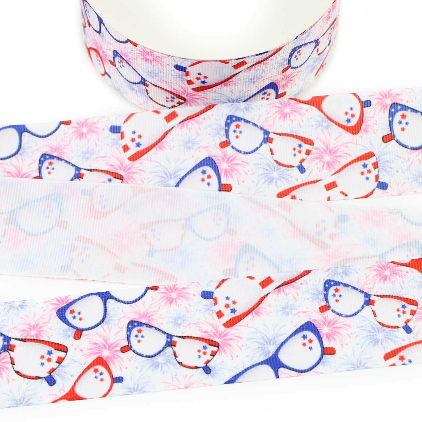 Patriotic Glasses Grosgrain Ribbon