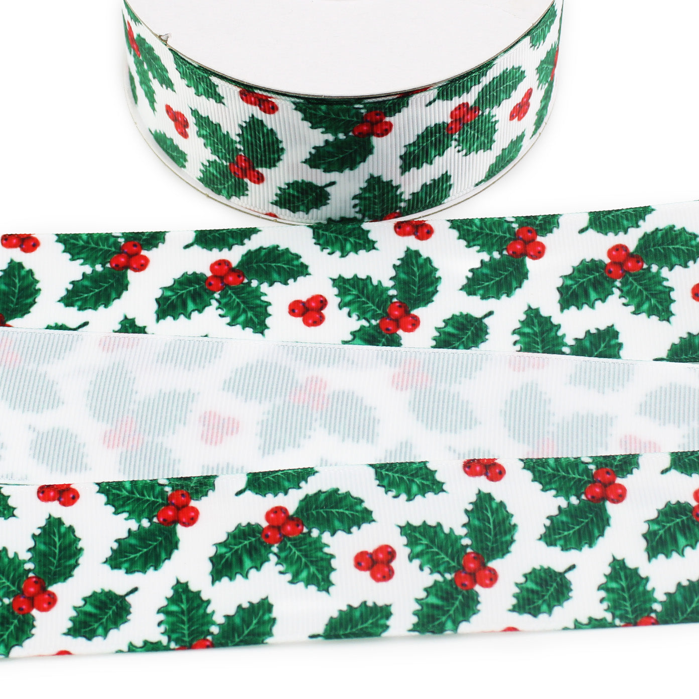 Christmas Holly Grosgrain Ribbon