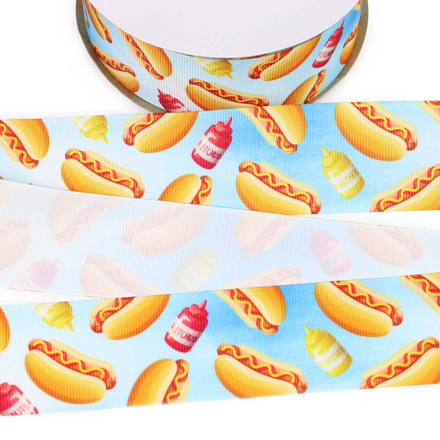 Hot Dog Grosgrain Ribbon