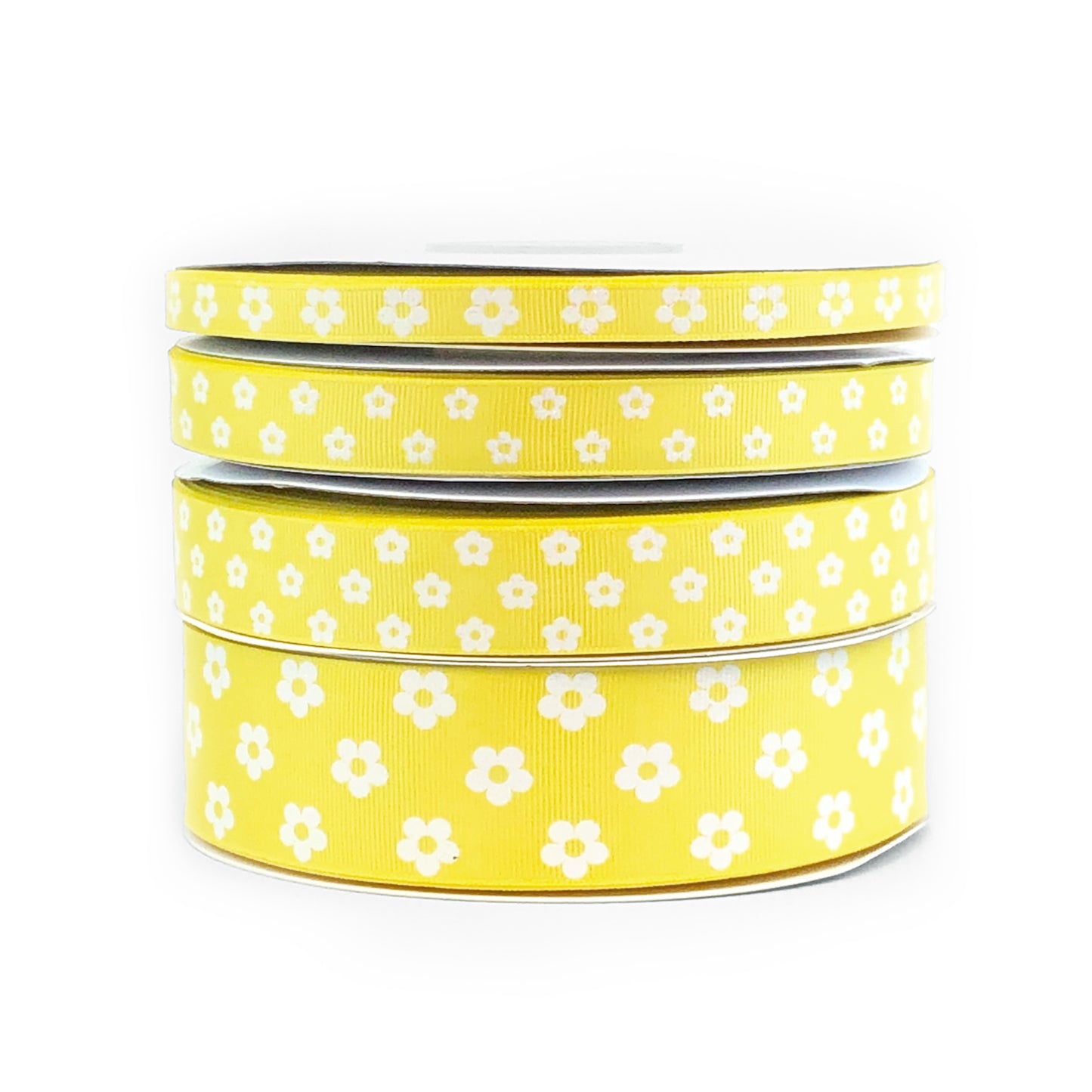 Flower On Lemon Grosgrain Ribbon