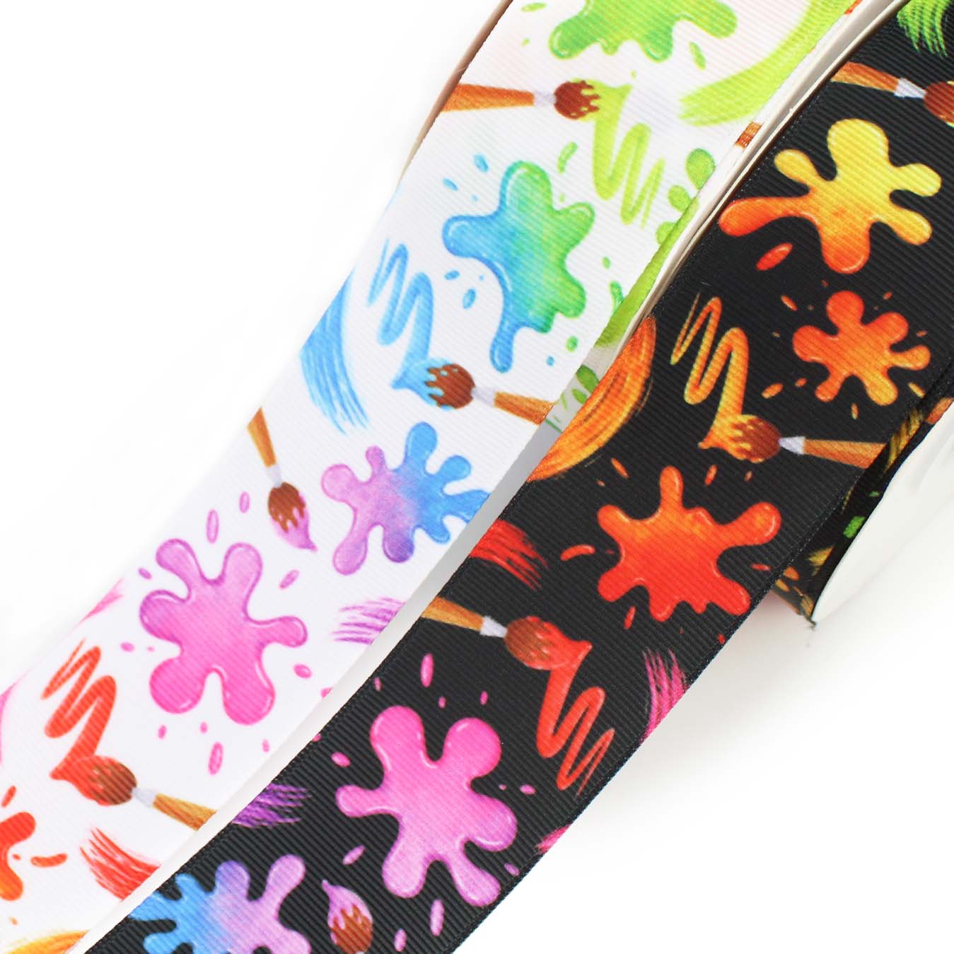 Paint Splatter Grosgrain Ribbon