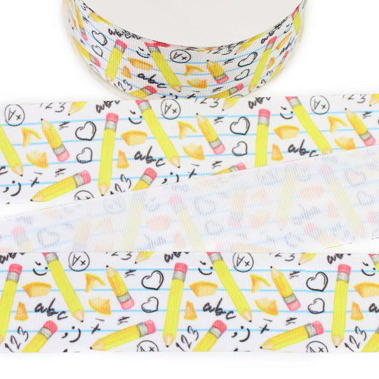 Pencils and Doodles Grosgrain Ribbon