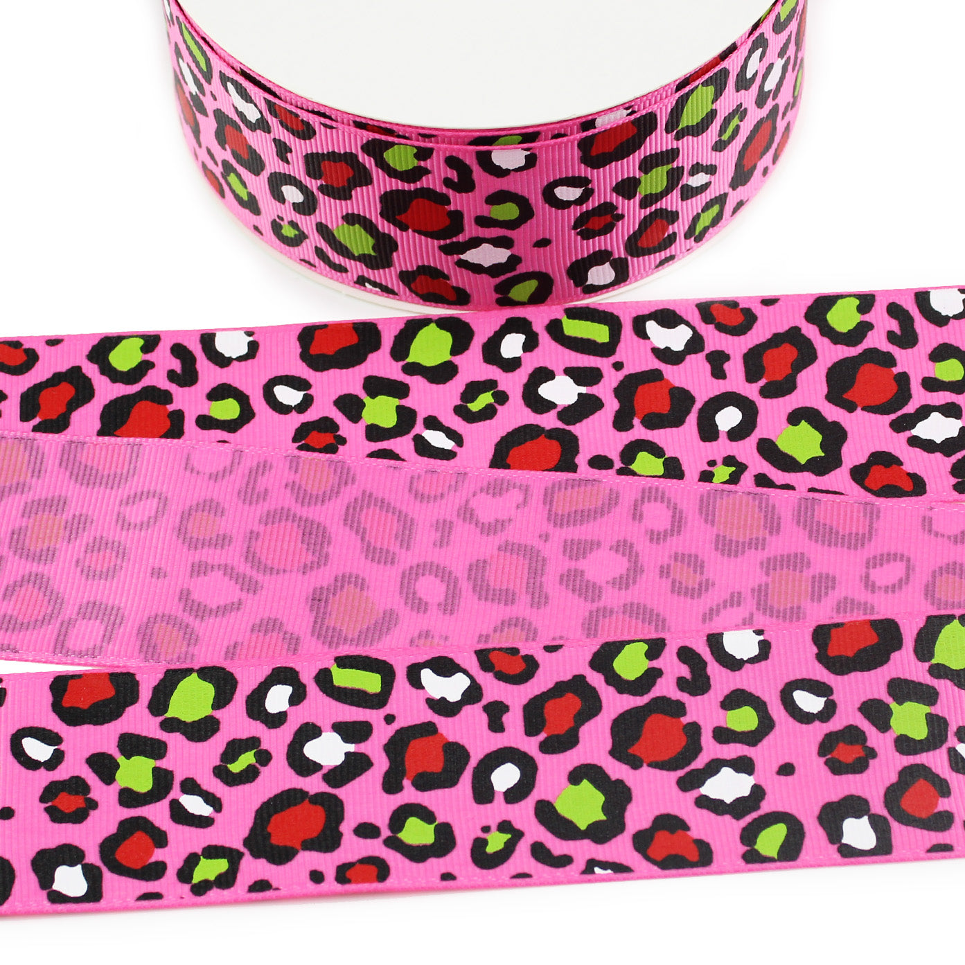 Christmas Leopard Grosgrain Ribbon