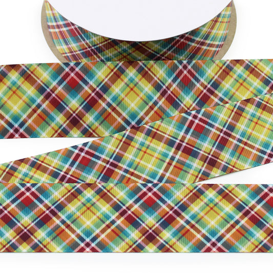 Fall Plaid Grosgrain Ribbon