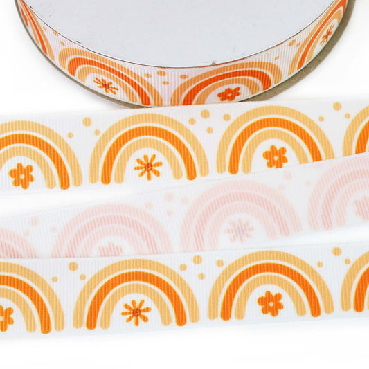 Summer Boho Rainbows Grosgrain Ribbon