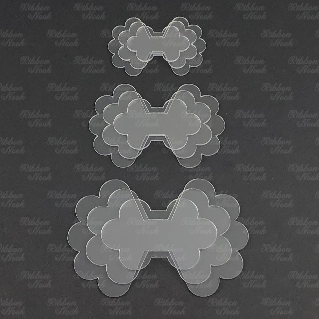 Tiered Scallop Bow Plastic Templates