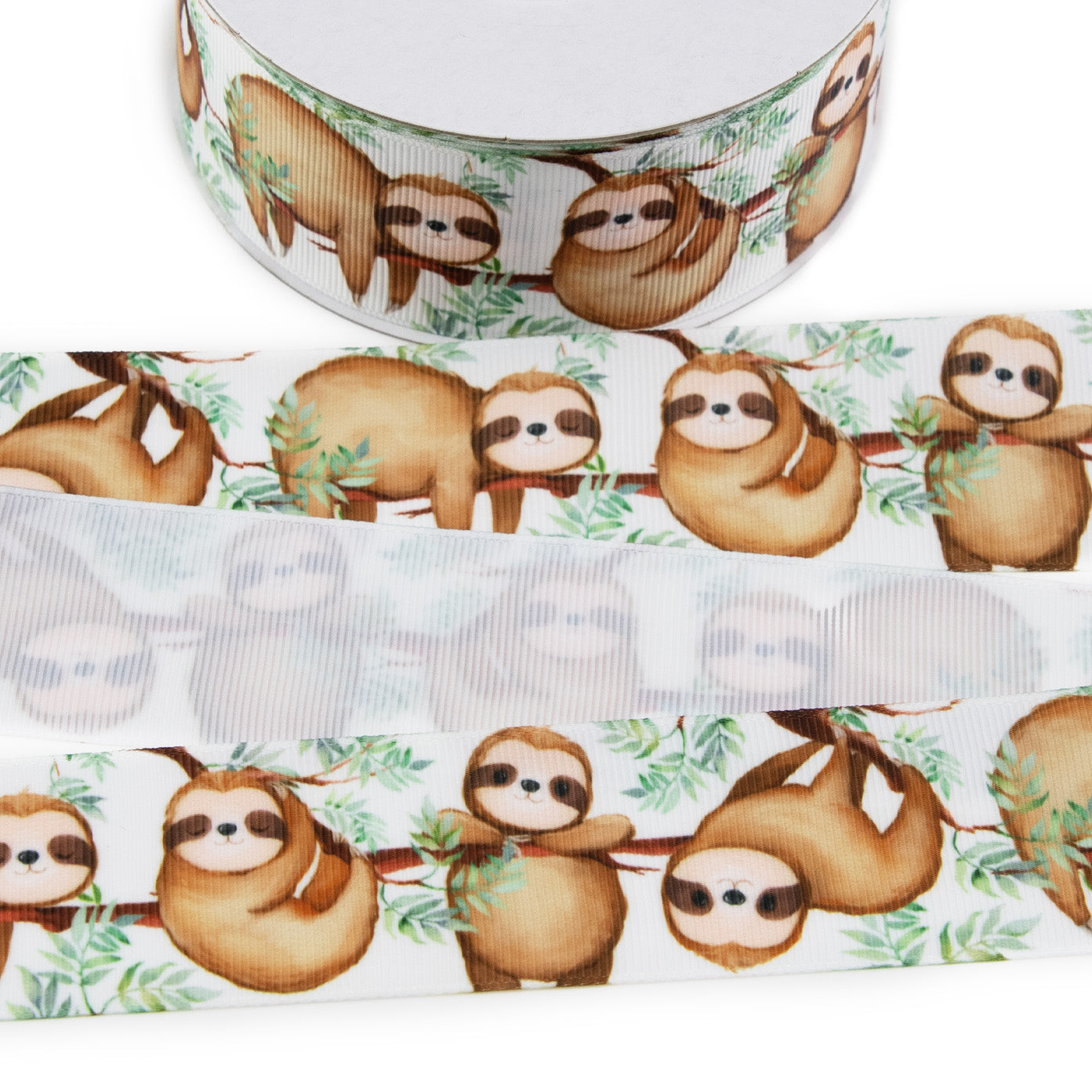 Sloth Grosgrain Ribbon