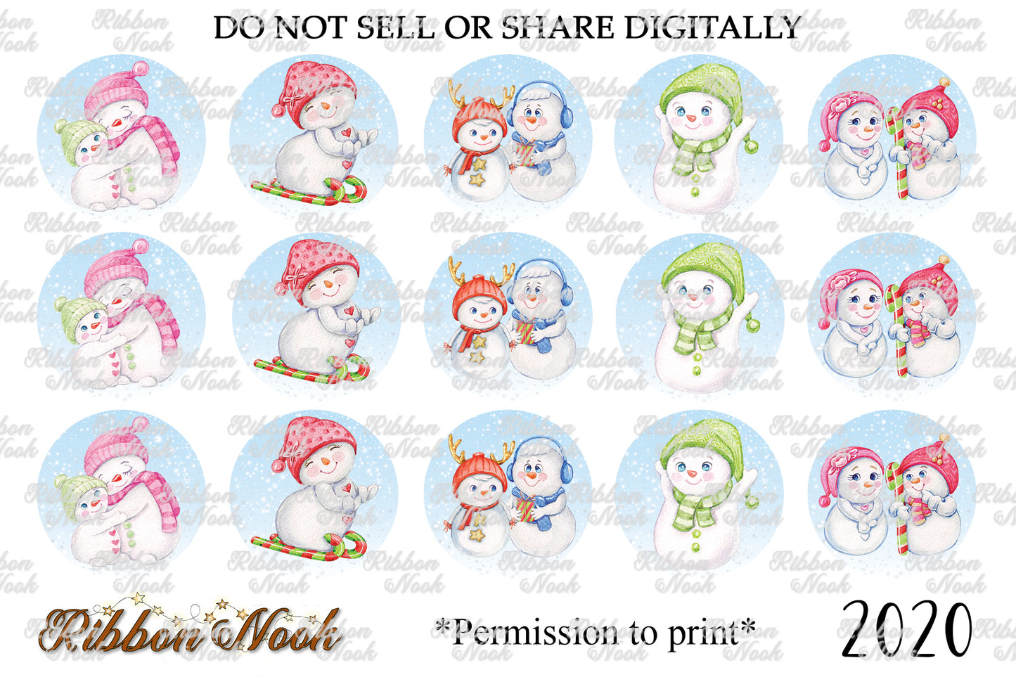 Adorable Snowman Bottle Cap Images