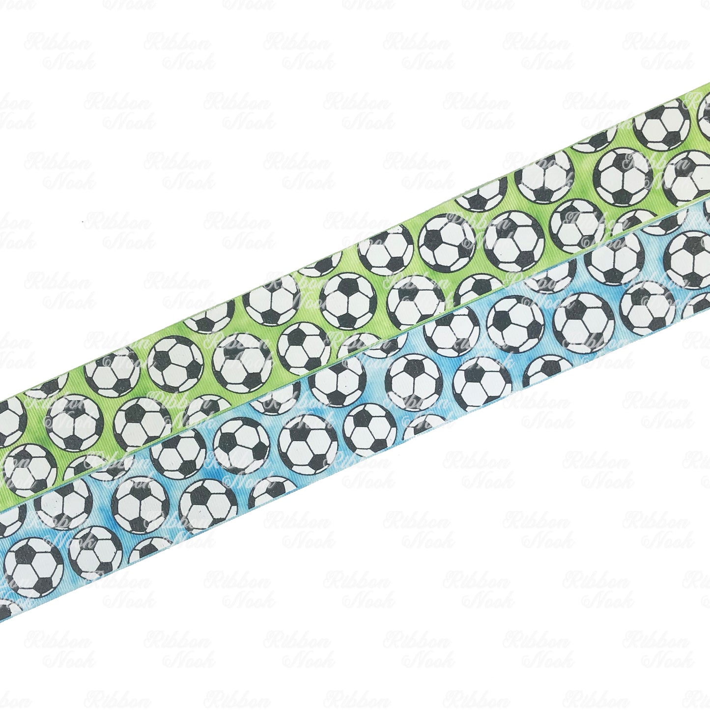 Soccer Ball Grosgrain Ribbon