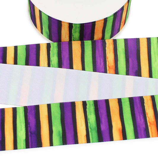 Halloween Stripes Grosgrain Ribbon